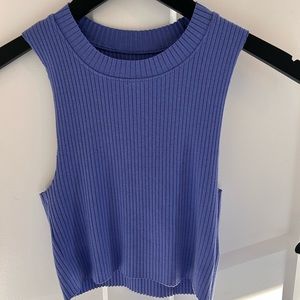 Aerie blue sleeveless crop top